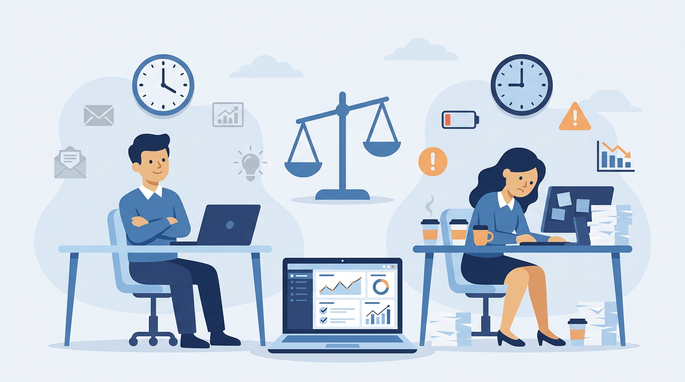 Quiet quitting vs. overworking — jak dane z ewidencji czasu pracy pomagają wykryć oba zjawiska