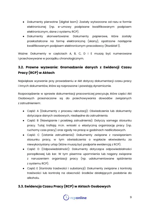 Strona 10 e-booka „Akta osobowe 2.0: Przejście na Elektroniczną Dokumentację (e-Akta)” (fragment)