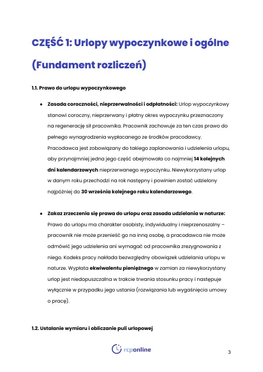 Strona 5 e-booka „Kompendium wiedzy o urlopach: kompletny przewodnik po metodach, przepisach i narzędziach” (fragment)