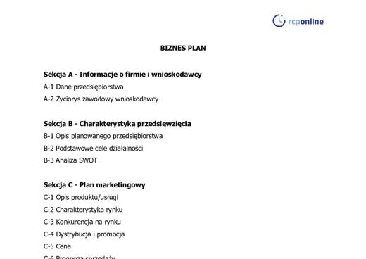 Biznesplan - darmowy wzór do pobrania